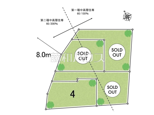 全体区画図　【調布市富士見町１丁目】見学はしたいけど、なかなか時間が取れない…そんな方に出勤前や仕事終わりにマイホームを見学できるサポートをいたします。　
