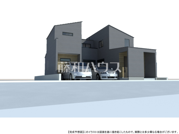 1号棟　完成予想図（外観）　【八王子市堀之内２丁目】