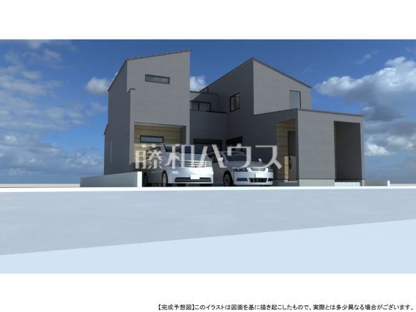 1号棟　完成予想図（外観）　【八王子市堀之内２丁目】