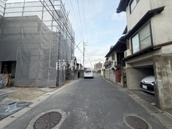 接道状況および現場風景　【福岡市城南区堤２丁目】