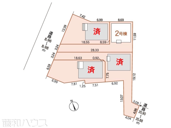 全体区画図　【春日井市東野町】