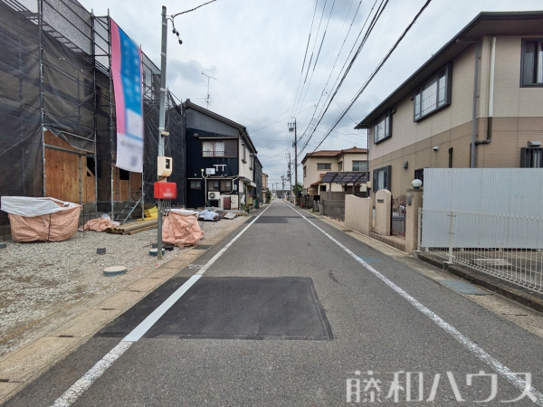 接道状況および現場風景　【西春日井郡豊山町大字豊場字若宮】