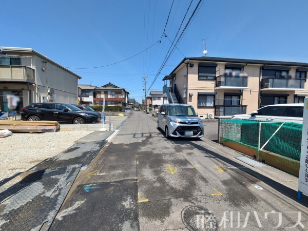 接道状況および現場風景　【北名古屋市鹿田】