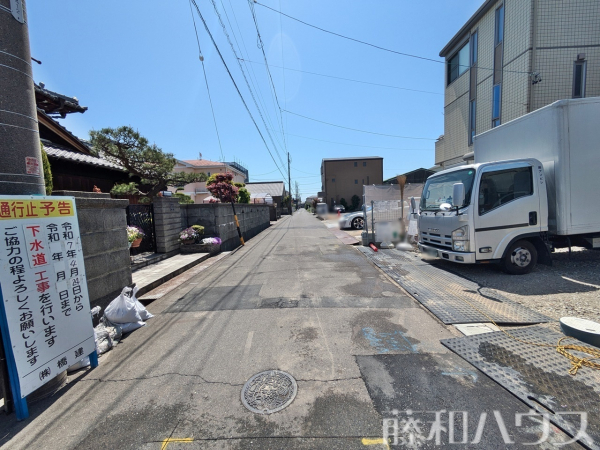 接道状況および現場風景　【北名古屋市鹿田】