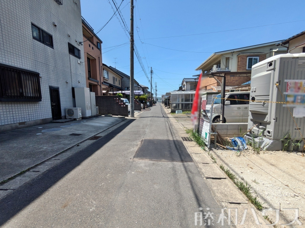 接道状況および現場風景　【北名古屋市熊之庄】