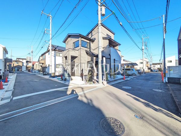 接道状況および現場風景　【新座市野火止４丁目】