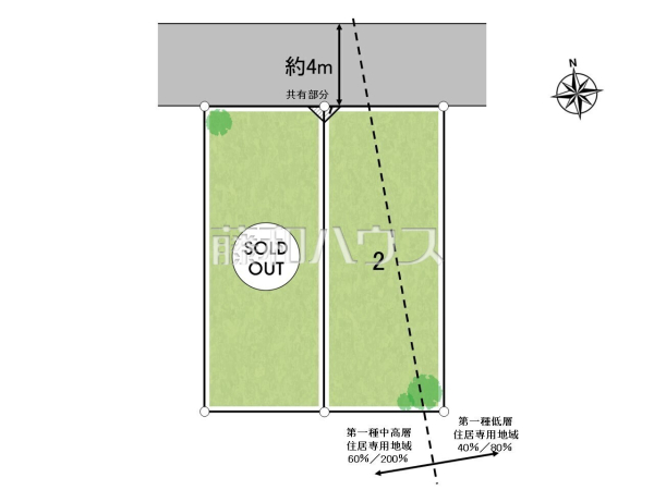 全体区画図　【府中市西原町２丁目】