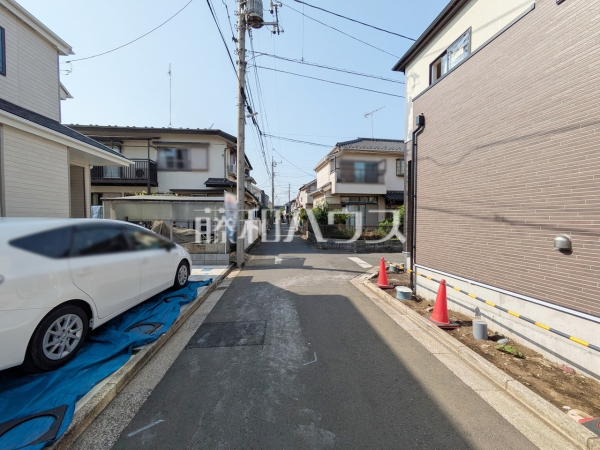 接道状況および現場風景　【新座市西堀２丁目】