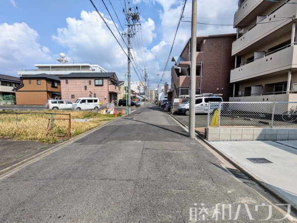 北側　接道状況および現場風景　【名古屋市北区上飯田南町２丁目】