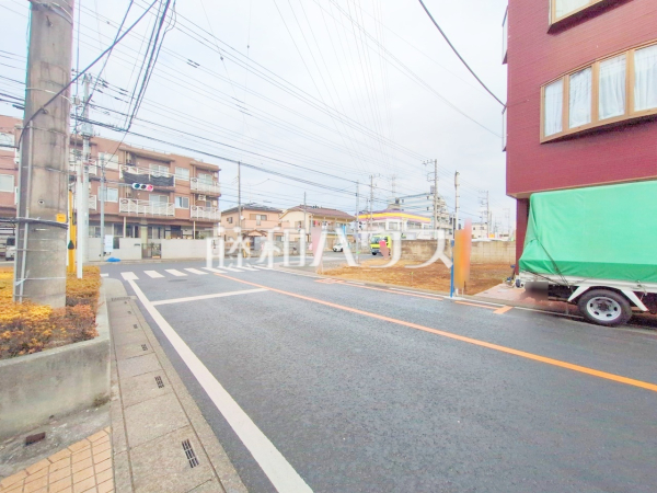接道状況および現場風景　【新座市北野２丁目】