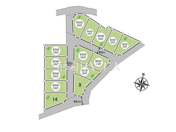全体区画図　【八王子市長沼町】