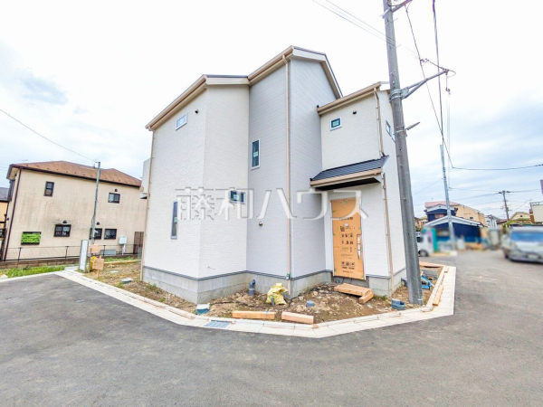 1号棟　外観　【昭島市中神町２丁目】現在建築中につき、完成後には確認できなくなる構造部分などがご覧いただけます。完成後の内覧とは違った視点での現地見学が可能です。
