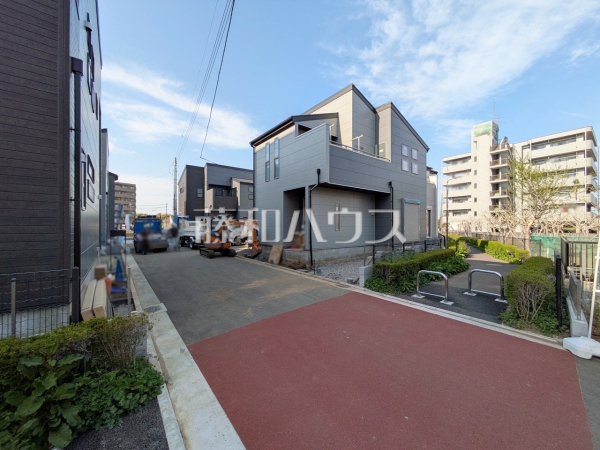 接道状況および現場風景　【立川市一番町４丁目】