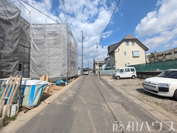 接道状況および現場風景　【岩倉市大地町小森】