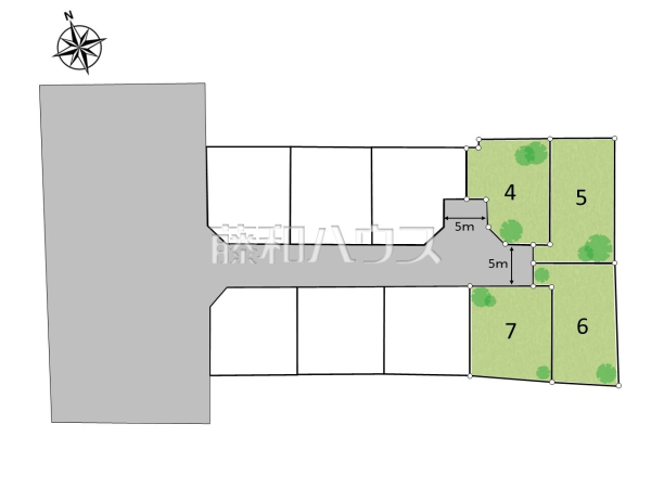 全体区画図　【立川市一番町４丁目】
