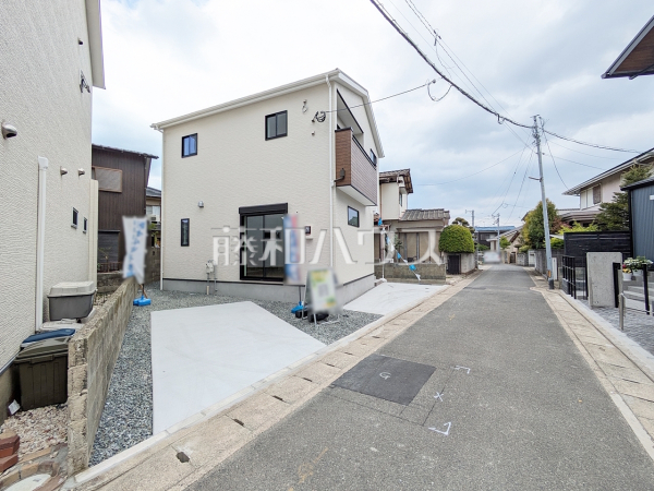 接道状況および現場風景　【福岡市西区福重５丁目】