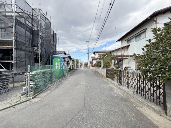 接道状況および現場風景　【福岡市南区野多目４丁目】