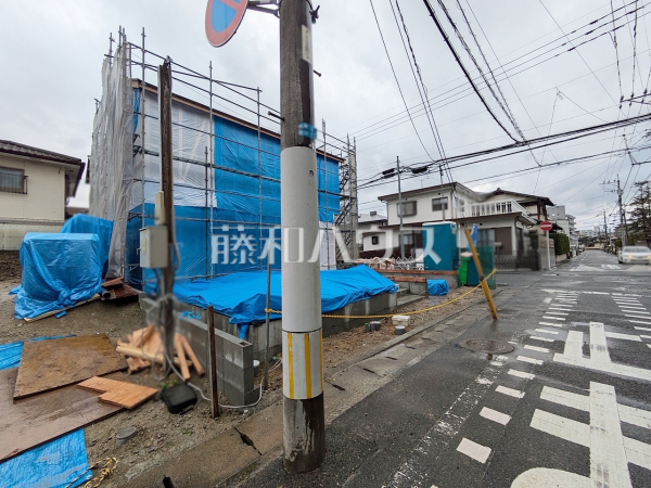 1号棟　接道状況および現場風景　【福岡市南区長丘５丁目】