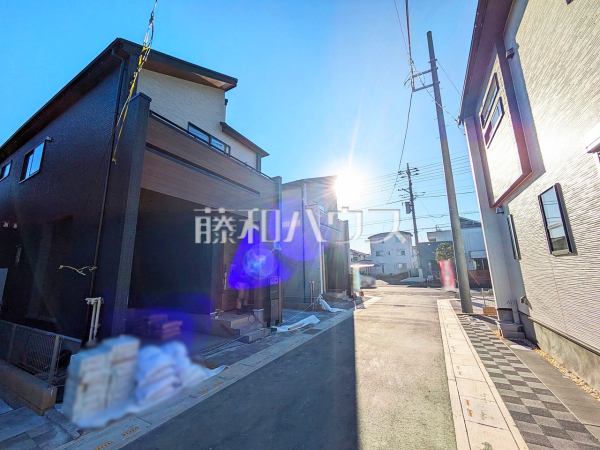 7号棟　接道状況および現場風景　【志木市中宗岡２丁目】