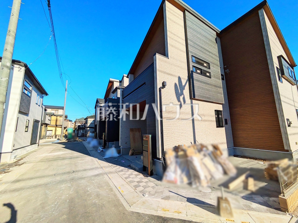 8号棟　接道状況および現場風景　【志木市中宗岡２丁目】