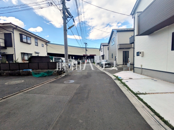 接道状況および現場風景　【世田谷区宇奈根３丁目】