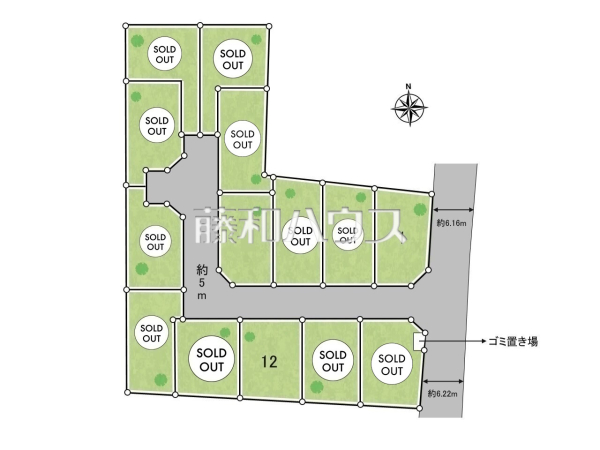 全体区画図　【東大和市清水６丁目】
