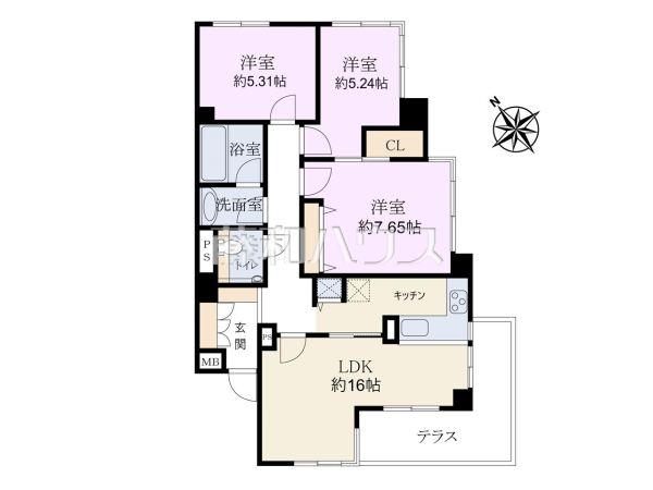 間取図　【ベルテ西荻窪】