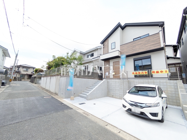 1号棟　接道状況および現場風景　【福岡市東区八田３丁目】