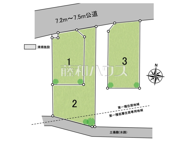 全体区画図　【所沢市小手指南２丁目】 見学はしたいけど、なかなか時間が取れない・・・そんな方に出勤前や仕事終わりにマイホームを見学できるサポートをいたします。 
