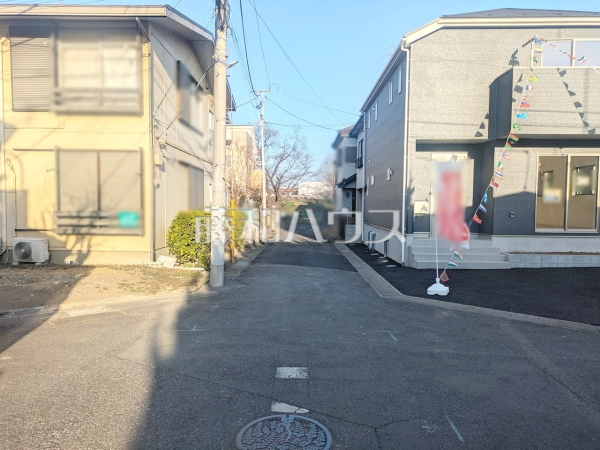 接道状況および現場風景　【富士見市水谷東１丁目】