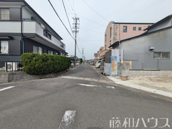 接道状況および現場風景　【春日井市知多町４丁目】