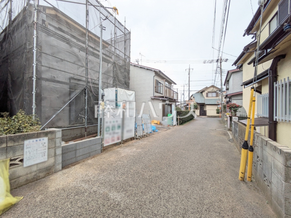 接道状況および現場風景　【所沢市大字下安松】