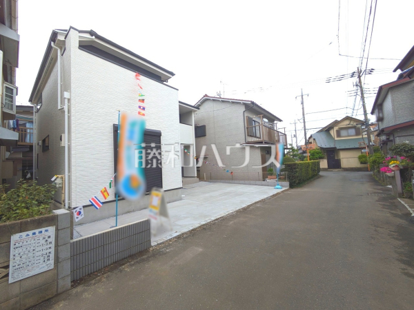 接道状況および現場風景　【所沢市大字下安松】