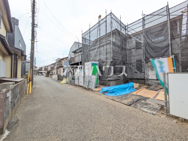 接道状況および現場風景　【所沢市大字下安松】