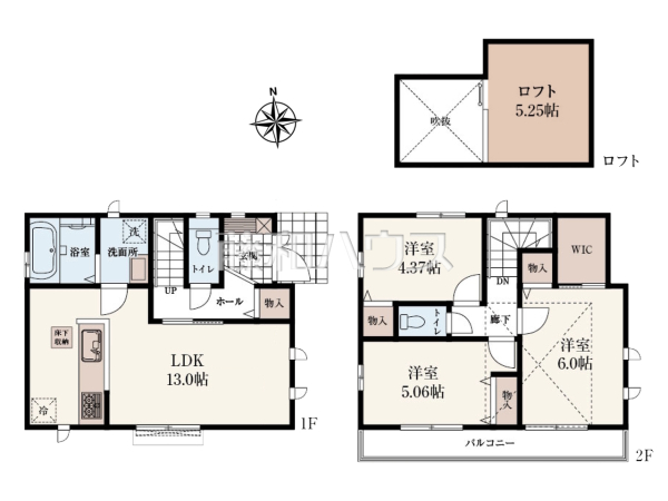 間取図　【東久留米市前沢３丁目】 見学はしたいけど、なかなか時間が取れない・・・そんな方に出勤前や仕事終わりにマイホームを見学できるサポートをいたします。 