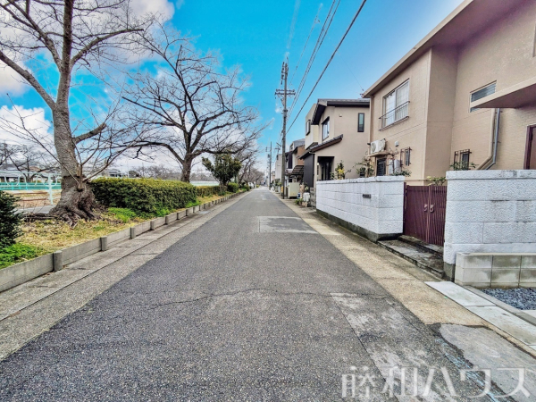 接道状況および現場風景　【名古屋市名東区香流２丁目】