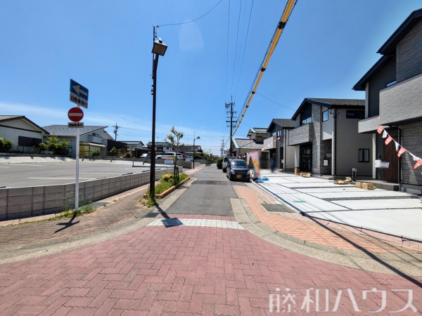 東側　接道状況および現場風景　【名古屋市名東区大針３丁目】