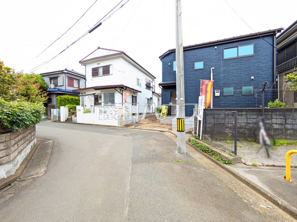 接道状況および現場風景　【八王子市中野山王２丁目】