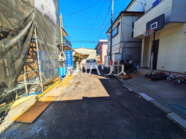接道状況および現場風景　【志木市中宗岡５丁目】