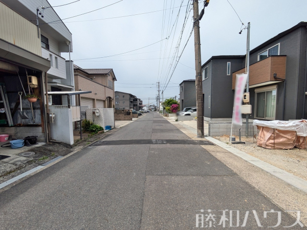 接道状況および現場風景　【名古屋市守山区高島町】
