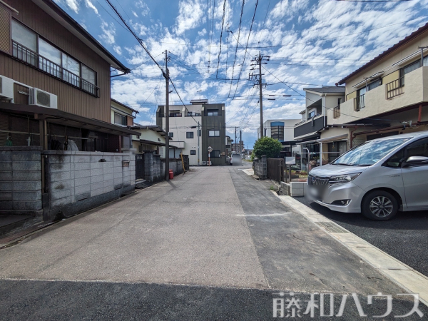 接道状況および現場風景　【岩倉市中本町葭原】