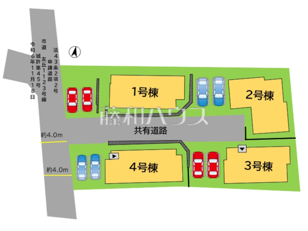 全体区画図　【福岡市城南区友丘６丁目】