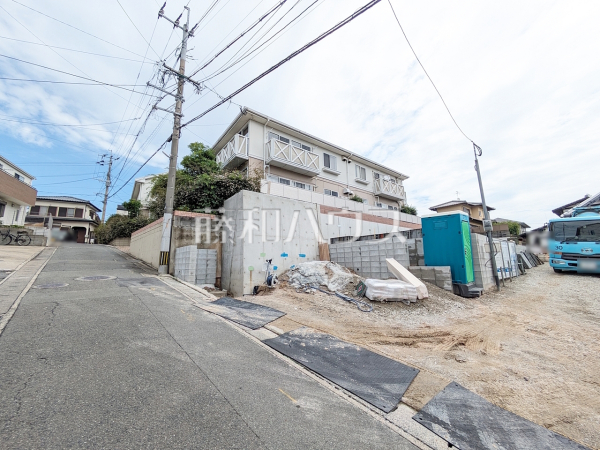 1号棟　接道状況および現場風景　【福岡市城南区友丘６丁目】