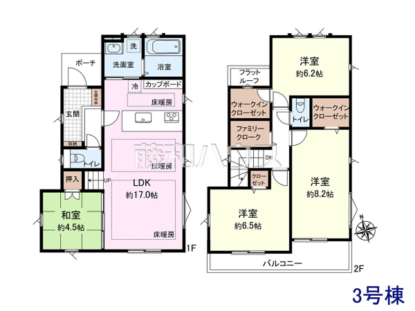 3号棟　間取図　【武蔵村山市中央３丁目】
