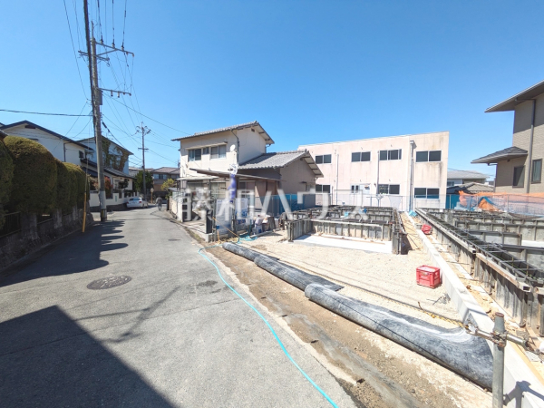 1号棟　接道状況および現場風景　【福岡市南区和田２丁目】