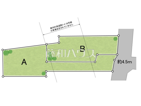 全体区画図　【武蔵村山市中央３丁目】