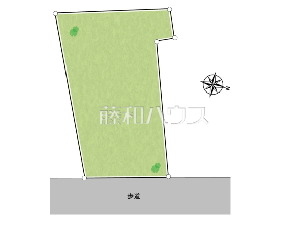 全体区画図　【杉並区南荻窪１丁目】 前面道路は歩道もあり、小さなお子様にも安心ですね。 