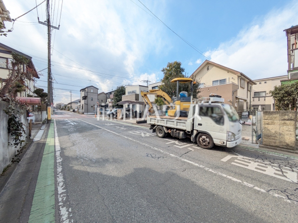接道状況および現場風景　【所沢市東所沢３丁目】