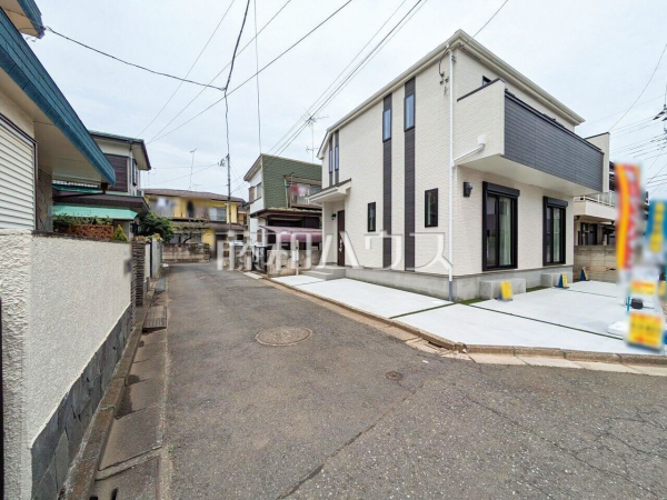 接道状況および現場風景　【新座市池田４丁目】