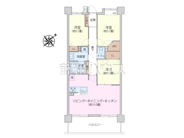 間取図　【コスモふじみ鶴瀬】